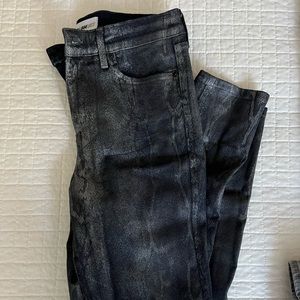 William Rast Coated Skinny Jeans sculpted high rise